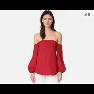 Theory Laureema off the shoulder top